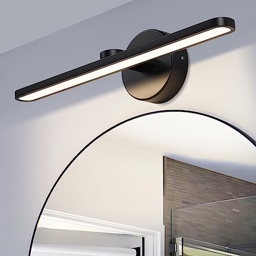 MantoLite Wandleuchte 12W, 40CM LED Mattes Schwarz Bilderleuchten, Badezimmer Spiegel Lampen, 3000K Leselampenleuchten Am Bett, Wohnzimmer Bild Licht Schlafzimmer Beleuchtung von Wandmalereien von MantoLite