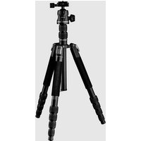 Mantona 21440 Dreibeinstativ 3/8 Zoll Arbeitshöhe=80 - 1730mm Schwarz, Grau inkl. Tasche, Wasserwaa von Mantona