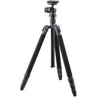 Mantona Dreibeinstativ 3/8 Zoll Arbeitshöhe=43 - 168cm Schwarz Kugelkopf, inkl. Tasche von Mantona