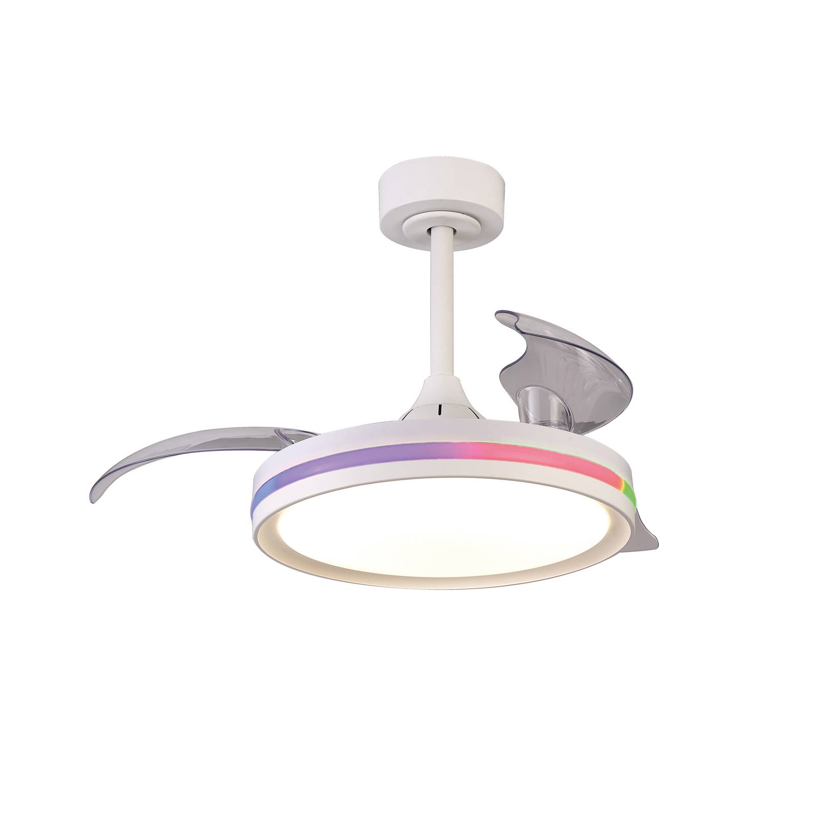 LED-Deckenventilator North weiß DC leise Ø 91 cm CCT RGB von Mantra Iluminación