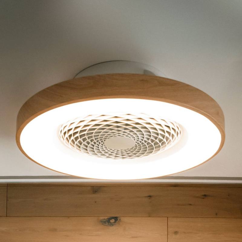 Mantra Iluminación Deckenventilator Deckenlampe Tibet Led App Remote Holz/Weiß B-Ware von Mantra Iluminación