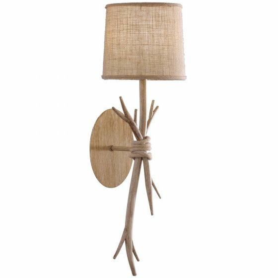 Mantra Iluminación Wandleuchte Sabina Wandlampe Lampe Textilschirm E27 Hellbraun B-Ware von Mantra Iluminación