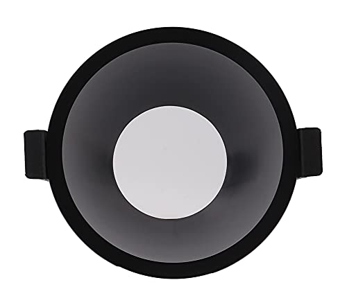 Mantra Iluminación. Modell Lamborjini Einbauspot, rund, 9,3 cm Durchmesser, aus Polycarbonat, Schwarz von Mantra Iluminación