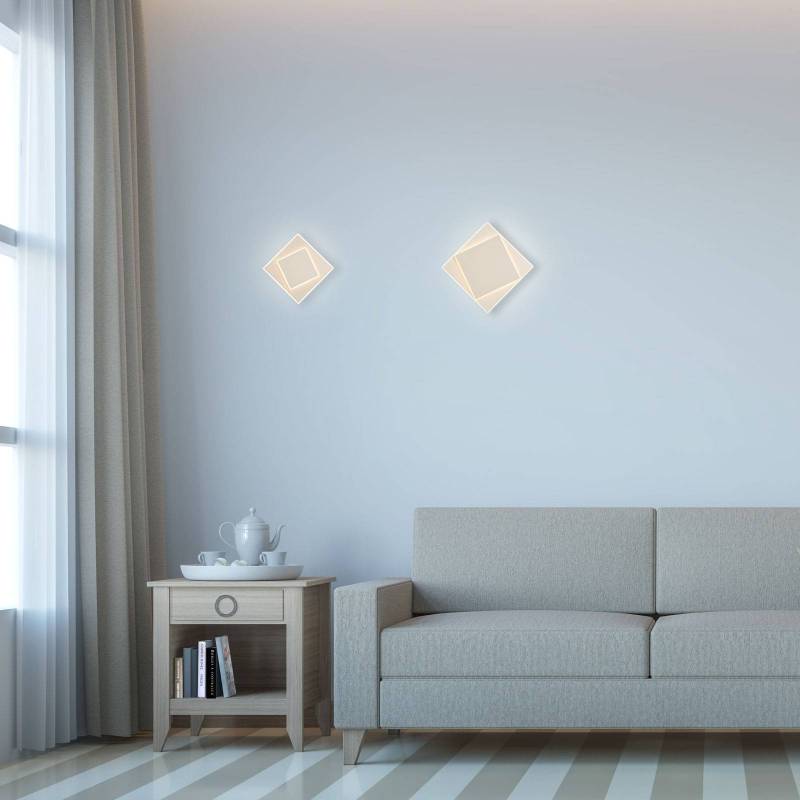 LED-Wandleuchte Dakla, weiß, 18x18 cm von Mantra Iluminación