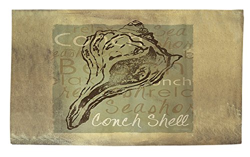 Manual Woodworkers & Weavers Dobby Badteppich, 60 x 91 cm, Shore Life 3, Muschelschale von Manual Woodworkers & Weavers