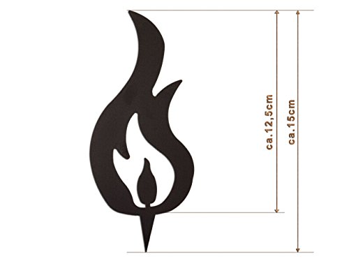 Edelrost Deko-Flamme (Zwei Spitzen) Größe M/ 15cm: Wunderschöner Deko-Artikel für Ihre Wohnung - Weihnachts-Deko von Manufakt-Design von Manufakt-Design Franken