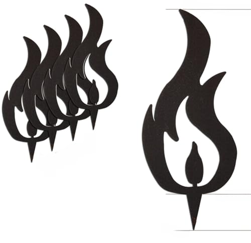 Edelrost Deko-Flamme 4er Set (DREI Spitzen) Größe S/ 11cm: Wunderschöner Deko-Artikel für Ihre Wohnung - Weihnachts-Deko von Manufakt-Design von Manufakt-Design Franken