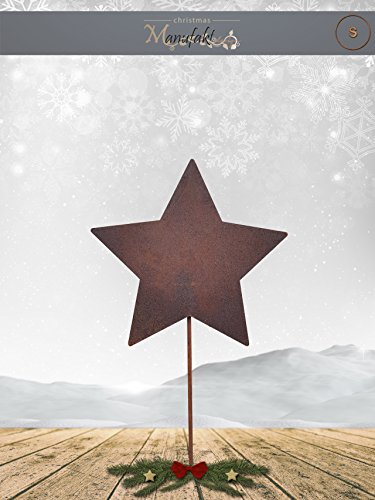 Edelrost Stern am Stab 12cm Wunderschöne Metall Weihnachts-Deko. Ideal für Ihren Hauseingang, im Garten,Ihrer Terrasse oder in der Wohnung - von Manufakt-Design Edelrost Stern am Stab 12cm Wunderschöne Metall Weihnachts-Deko. Ideal für Ihren Hauseingang, im Garten,Ihrer Terrasse oder in der Wohnung - von Manufakt-Design von Manufakt-Design Franken