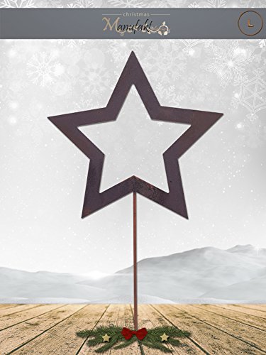 Edelrost Stern am Stab 25cm - Wunderschöne Metall Weihnachts-Deko. Ideal für Ihren Hauseingang, im Garten auf Ihrer Terrasse oder in der Wohnung - Winter-Deko von Manufakt-Design Edelrost Stern am Stab 25cm - Wunderschöne Metall Weihnachts-Deko. Ideal für Ihren Hauseingang, im Garten auf Ihrer Terrasse oder in der Wohnung - Winter-Deko von Manufakt-Design von Manufakt-Design Franken