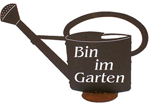 Manufakt-Design Franken Bin im Garten Schild - Gießkanne Edelrost zum Aufstellen von Manufakt-Design Franken