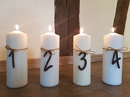 Manufakt-Design Franken Edelrost Adventskranz Zahlen 1-4 - Wunderschöner Rost-Bastel-Artikel für Ihre Adventskerzen von Manufakt-Design Franken