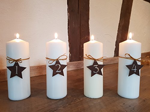 Manufakt-Design Franken Edelrost Adventskranz Zahlen 1-4 in Form eines Sternes - Wunderschöner Rost-Bastel-Artikel für Ihre Adventskerzen Manufakt-Design Franken Edelrost Adventskranz Zahlen 1-4 in Form eines Sternes - Wunderschöner Rost-Bastel-Artikel für Ihre Adventskerzen von Manufakt-Design Franken