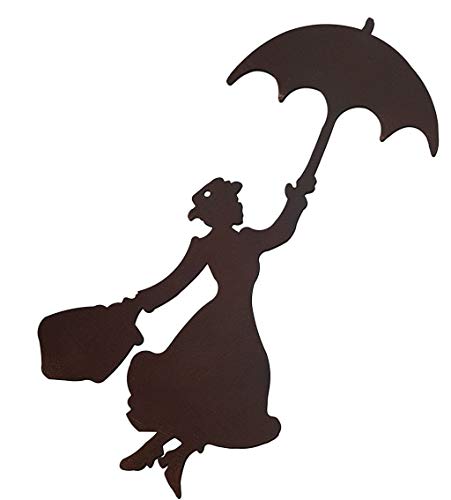 Manufakt-Design Franken Mary Poppins Figur zum Aufhängen Edelrost M - Das wohl berühmteste Kindermädchen für Ihr Zuhause von Manufakt-Design Franken