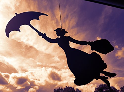 Mary Poppins als Hängefigur Edelrost - Das wohl berühmteste Kindermädchen der Welt jetzt als Edelrost Deko kaufen- Dekofigur von Manufakt-Design von Manufakt-Design Franken