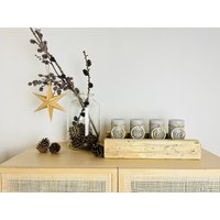 Adventskranz Upcycling Holztablett von ManufaktLIEBENSWERT