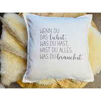 Kissen Liebe Weiß von ManufaktLIEBENSWERT