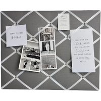 Memoboard Grau Wunschgrösse von ManufaktLIEBENSWERT