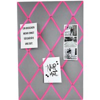 Memoboard Hellgrau & Neonpink von ManufaktLIEBENSWERT
