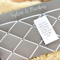 Memoboard Hochzeit Personalisiert Grau von ManufaktLIEBENSWERT