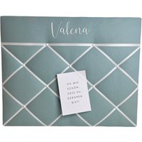 Memoboard Personalisiert Wunschgrösse Aqua von ManufaktLIEBENSWERT