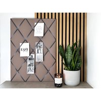 Memoboard Taupe Grau Wunschgröße von ManufaktLIEBENSWERT