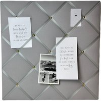 Memoboard Wunschgrösse in Grau von ManufaktLIEBENSWERT