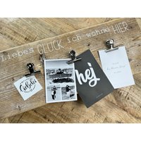 Upcycling Memoboard Liebes Glück Weiß von ManufaktLIEBENSWERT