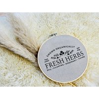 stickrahmen Scandi Fresh Herbs von ManufaktLIEBENSWERT