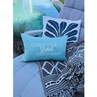 strandkissen Outdoor Aqua von ManufaktLIEBENSWERT
