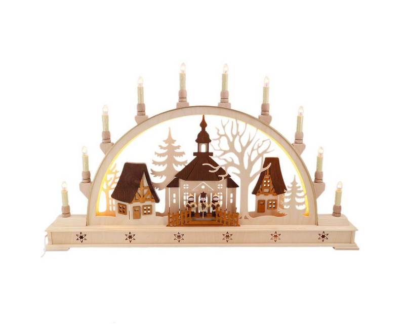 Manufaktur Holger Seidel Lichterbogen Seidel LED Schwibbogen Kirche mit Sternensänger el von Manufaktur Holger Seidel