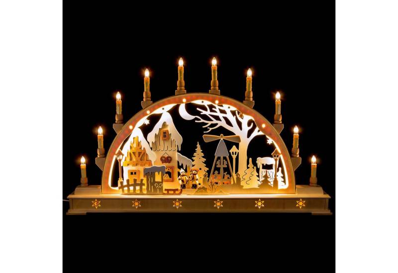 Manufaktur Holger Seidel Schwibbogen Schwibbogen Weihnachtsmarkt (78x45cm) von Manufaktur Seidel von Manufaktur Holger Seidel