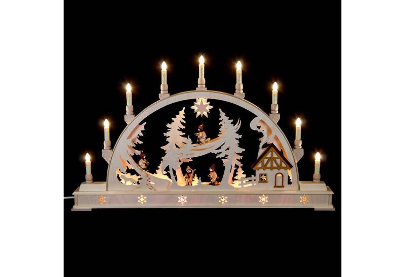 Manufaktur Holger Seidel Schwibbogen Schwibbogen Winterkinder (78x45cm) von Manufaktur Seidel von Manufaktur Holger Seidel