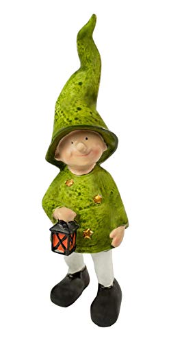 Dekofiguren Wichtel grün mit Laterne Dekofiguren Wichtel grün mit Laterne von Manufaktur Lichtbogen