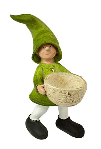 Dekofiguren Wichtel grün mit Teelicht Dekofiguren Wichtel grün mit Teelicht von Manufaktur Lichtbogen