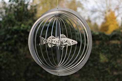 Manufaktur Lichtbogen Edelstahl Windspiel Kreis Zander - 19 cm von Manufaktur Lichtbogen