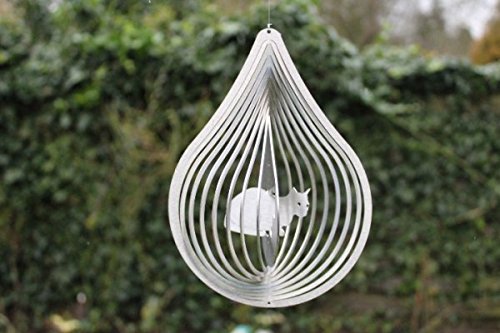 Manufaktur Lichtbogen Edelstahl Windspiel Tropfen Katze von Manufaktur Lichtbogen