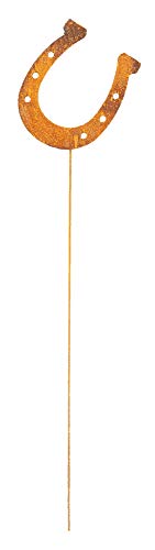 Manufaktur Lichtbogen Edelrost Gartenstecker Hufeisen 64 cm von Manufaktur Lichtbogen