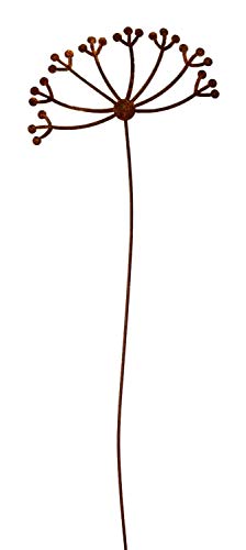 Manufaktur-Lichtbogen Edelrost Gartenstecker Pusteblume 113 cm Rost Gartendeko aus Metall von Manufaktur-Lichtbogen