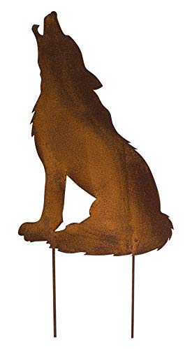 Manufaktur Lichtbogen Edelrost Gartenstecker Wolf von Manufaktur Lichtbogen