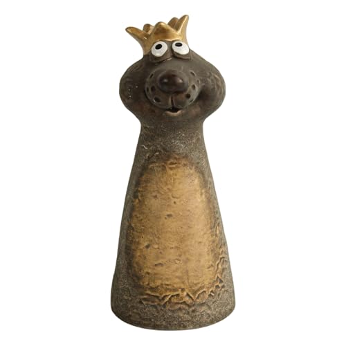 Manufaktur Lichtbogen Gartenfigur Maulwurf braun Zaunhocker aus Keramik Dekofigur Keramikfigur Deko von Manufaktur Lichtbogen