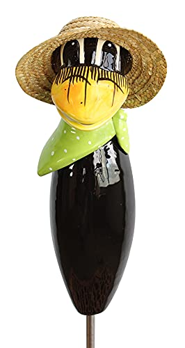 Manufaktur Lichtbogen Gartenfigur Rabe aus Keramik 30 cm grün von Manufaktur Lichtbogen