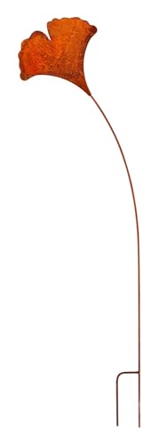 Manufaktur Lichtbogen Rost Gartenstecker Ginkgo 113 cm von Manufaktur Lichtbogen