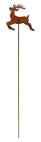 Manufaktur Lichtbogen Rost Gartenstecker Hirsch 112 cm Edelrost Gartendeko Metall von Manufaktur Lichtbogen