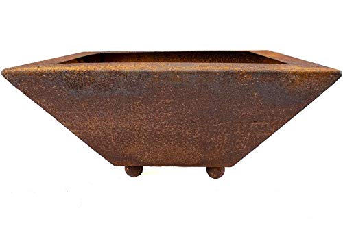 Manufaktur Lichtbogen Rost Pflanzschale quadratisch 35 x 35 x 16 cm Gartendeko Edelrost von Manufaktur Lichtbogen