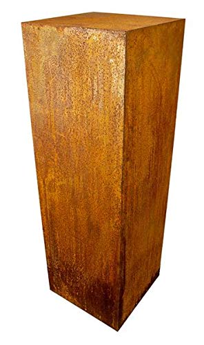 Manufaktur Lichtbogen Rost Säule 100 x 33 x 33 cm quadratisch Edelrost Gartendeko von Manufaktur Lichtbogen