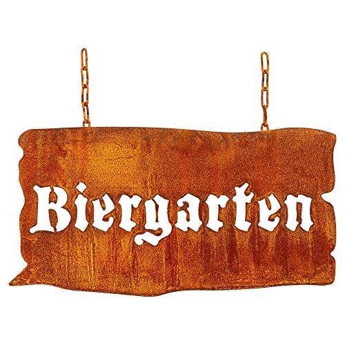 Manufaktur-Lichtbogen Rost Schild Biergarten Edelrost Gartenschild aus Metall von Manufaktur-Lichtbogen