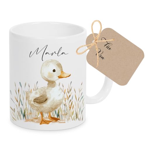Manufaktur Liebevoll Tasse mit Namen Kinder Kindertasse mit Namen Becher Keramik Mädchen Junge Namenstasse Ente Tier Geschenk Manufaktur Liebevoll Tasse mit Namen Kinder Kindertasse mit Namen Becher Keramik Mädchen Junge Namenstasse Ente Tier Geschenk von Manufaktur Liebevoll