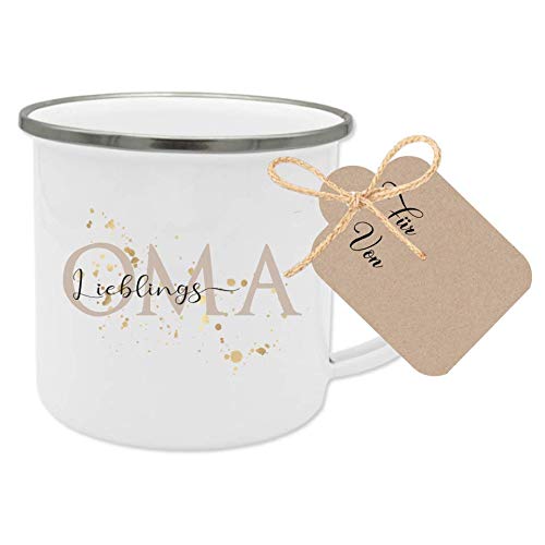 Manufaktur Liebevoll Tasse „Lieblingsoma - Besonderes Geschenk für die Oma - Geschenkidee als Dankeschön, zum Geburtstag u.v.m. von Manufaktur Liebevoll