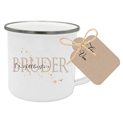 Manufaktur Liebevoll Tasse „Weltbester Bruder - Besonderes Geschenk für den Bruder - Geschenkidee als Dankeschön, zum Geburtstag u.v.m. von Manufaktur Liebevoll