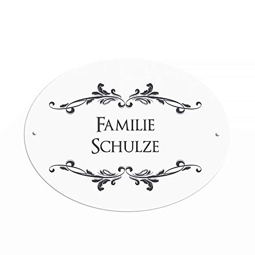 Türschild personalisiert mit Namen der Familie I Motiv “Schulze” für die Haustür mit Gravur I ideal als Geschenk für besondere Anlässe: Einweihung, Richtfest, Einzug, Hochzeit, Geburtstag von Manufaktur Liebevoll